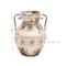 White Metal Vintage Vase, 15&#x22; x 12&#x22; x 12&#x22;